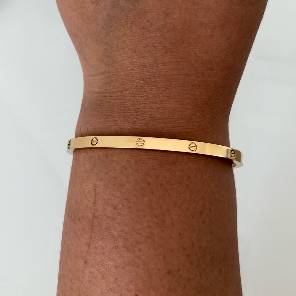 Gold Screw Bracelet Small Model - Picture 4 of 11